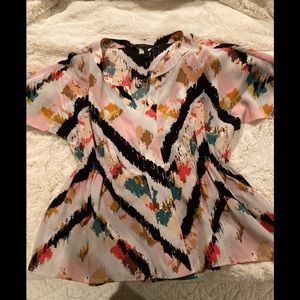 BCBG silk flutter top small NWOT